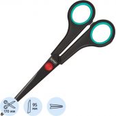 Ножницы Attache 170 мм с пласт. прорезин. ручками, тефл.покр.цв.черн/красн