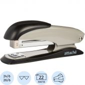 Степлер Attache до 22 листов серый с черным