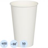 Стакан одноразовый Комус бумажный белый 400 мл 50 штук в упаковке