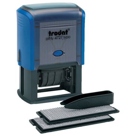 Датер самонаборный 6 строк+дата, оттиск 60х40 мм, синий, TRODAT 4727 Bank, КАССЫ В КОМПЛЕКТЕ, 188551 Датер самонаборный 6 строк+дата, оттиск 60х40 мм, синий, TRODAT 4727 Bank, КАССЫ В КОМПЛЕКТЕ, 188551