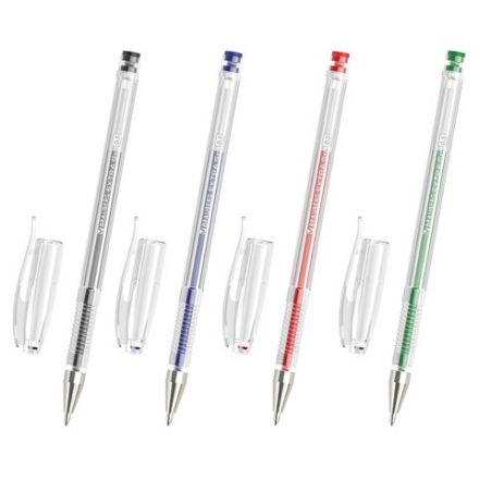 Ручки гелевые BRAUBERG "EXTRA", НАБОР 4 ЦВЕТА, узел 0,5 мм, линия 0,35 мм, 143905