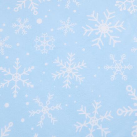 Плед новогодний, 150х200 см, "Снежинки", полиэстер, 210 г/м2, ЗОЛОТАЯ СКАЗКА, 592530