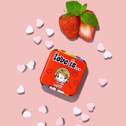 Драже освежающие в форме сердца LOVE IS, вкус клубника, 20 г, 709241