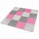 Коврик-пазл напольный 1,2х1,2 м, 16 шт., 30х30 см, толщина 1 см, серый, розовый, светло-серый, ЮНЛАНДИЯ, 664815