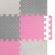 Коврик-пазл напольный 1,2х1,2 м, 16 шт., 30х30 см, толщина 1 см, серый, розовый, светло-серый, ЮНЛАНДИЯ, 664815