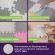 Коврик-пазл напольный 1,2х1,2 м, 16 шт., 30х30 см, толщина 1 см, серый, розовый, светло-серый, ЮНЛАНДИЯ, 664815