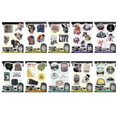 Наклейки виниловые, 44-50 шт., 9 листов, А6, "МОДЕРН", АССОРТИ, NALEPKING