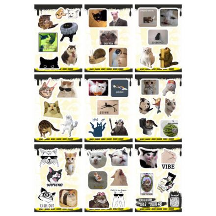 Наклейки виниловые, 44-50 шт., 9 листов, А6, "МОДЕРН", АССОРТИ, NALEPKING