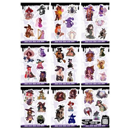 Наклейки виниловые, 44-50 шт., 9 листов, А6, "МОДЕРН", АССОРТИ, NALEPKING