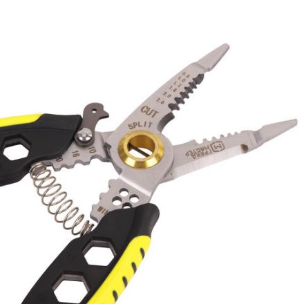 Плоскогубцы многофункциональные 25 в 1, 185 мм, нержавеющая сталь AISI420, ГРАНДМАСТЕР, PL-185, 671262