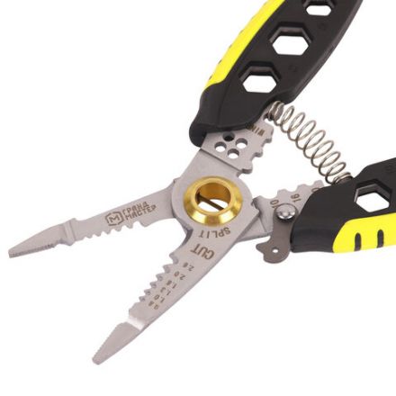 Плоскогубцы многофункциональные 25 в 1, 185 мм, нержавеющая сталь AISI420, ГРАНДМАСТЕР, PL-185, 671262