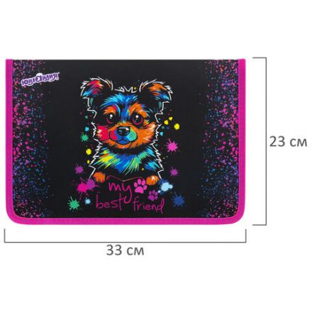 Папка для труда на молнии ЮНЛАНДИЯ А4, 1 отделение, откидная планка, органайзер, "True friend", 272221 Папка для труда на молнии ЮНЛАНДИЯ А4, 1 отделение, откидная планка, органайзер, "True friend", 272221