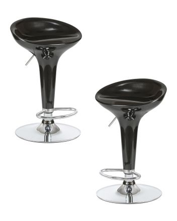 Набор 2 шт Стул барный DOBRIN BOMBA, чёрный