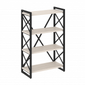 Loft Стеллаж на регулируемых опорах-4 полки VR.L-MST.O-4.8 Денвер светлый/Чёрный металл 800*400*1280
