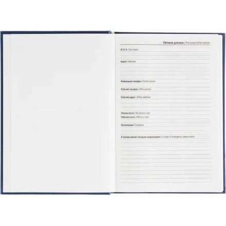 Ежедневник датированный 2026 Выбор есть, А5, 160л, бумвинил, синий