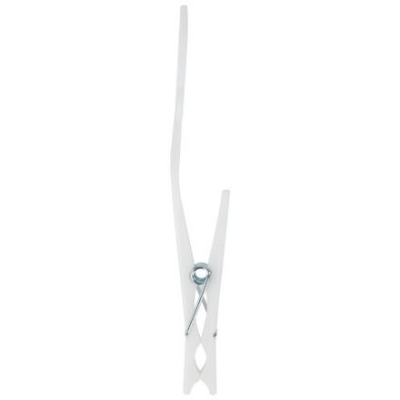 Прищепки бельевые с крючком 13 см, КОМПЛЕКТ 5 штук, пластик, белые, PRIMILA (ПРИМИЛА) EXTRA, 700518