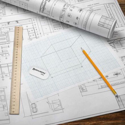 Ластик BRAUBERG "Oval", 55х23х10 мм, белый, овальный, 222471 Ластик BRAUBERG "Oval", 55х23х10 мм, белый, овальный, 222471