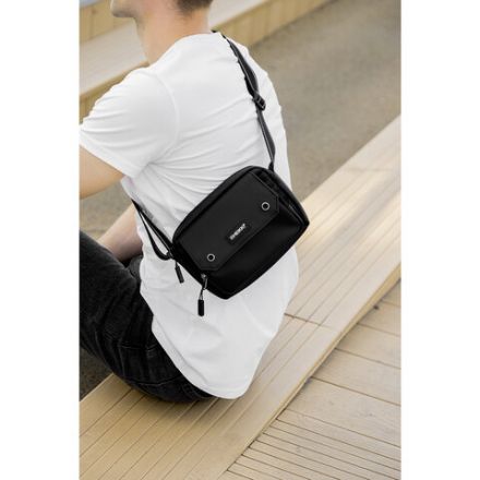 Сумка на плечо HEIKKI WALLET (ХЕЙКИ) два отделения, органайзер, черная, 15х20х5 см, 272639