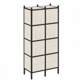 Loft Прямой стеллаж наборный VR.L-04 Денвер светлый/Чёрный металл 862*446*1869 Loft Прямой стеллаж наборный VR.L-04 Денвер светлый/Чёрный металл 862*446*1869