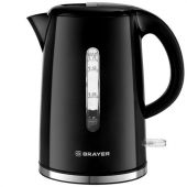 Чайник BRAYER BR1032, 1,7 л, 2200 Вт, закрытый нагревательный элемент, автоотключение, пластик, черный, 1032BR Чайник BRAYER BR1032, 1,7 л, 2200 Вт, закрытый нагревательный элемент, автоотключение, пластик, черный, 1032BR