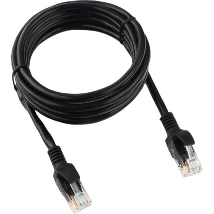 Патч-корд UTP Cablexpert PP12-2M/BK кат.5e, 2м, чёрный