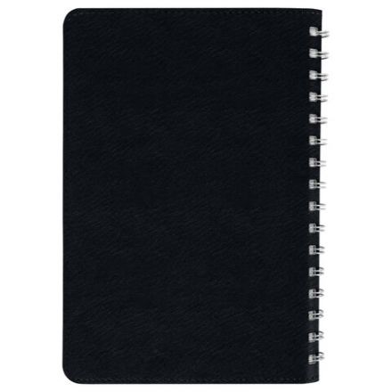Бизнес-тетрадь на гребне А5 148x218 мм, BRAUBERG "Office PRO", под кожу, клетка, 80 л., чёрная, 111046