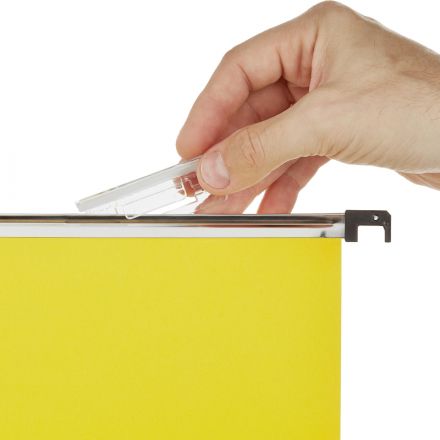 Ярлычки Комус для подвесной регистратуры прочн. пласт.(упак.25шт)