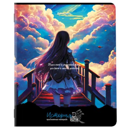 Тетради предметные, КОМПЛЕКТ 12 ПРЕДМЕТОВ, 48 л., матовая ламинация, BRAUBERG, "ANIME GIRLS", 404832