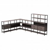 Набор стеллажных систем №19 Everprof EVO 2440x3630x1840 Дуб Пасадена/Черный