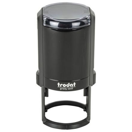 Оснастка для печатей, оттиск D=45 мм, синий, TRODAT 4645, корпус черный, крышка, подушка