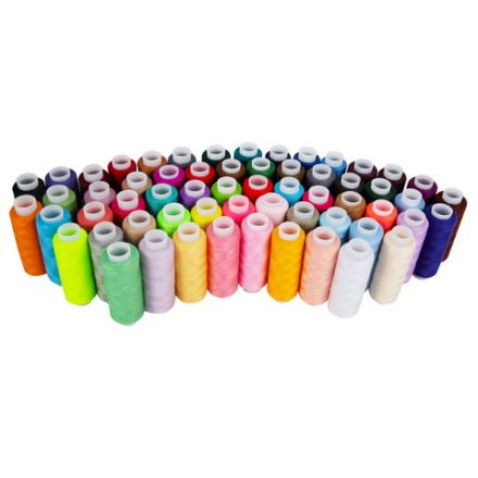 Нитки швейные 40/2, 200 м, полиэстер, НАБОР 60 цветов, DEVELIA (Девелиа), 609629