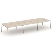 Estetica Рабочая станция на 6 мест ES.D.RS-6.4-VK Капучино/Латте металл 4740*1500*750