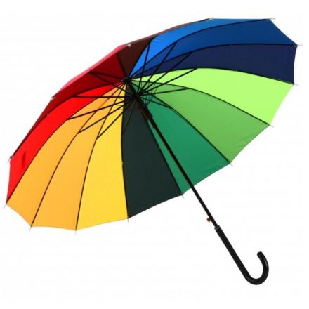 Зонт Радуга трость кожаной ручкой Эврика,98768 Зонт Радуга трость кожаной ручкой Эврика,98768