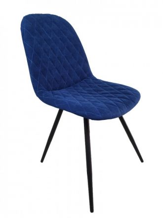 Стул "Руми 1С" ноги черные металл/синий м19