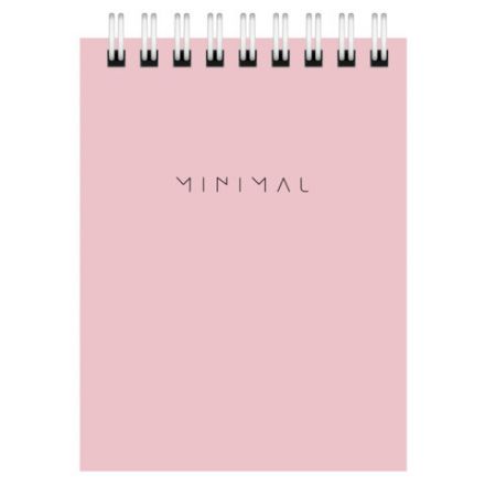 Блокнот МАЛЫЙ ФОРМАТ А7 75х105 мм, 40 л., гребень, картон, клетка, BRAUBERG "Minimal Pastel", 116431