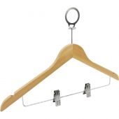 Вешалка-плечики WW_Комус Мебель LH078 дер,плоск,мет.клип,антив,р50-52 нат Вешалка-плечики WW_Комус Мебель LH078 дер,плоск,мет.клип,антив,р50-52 нат