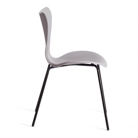 Стул Jacobsen (mod DC 102-1) пластик/металл, 45 х 54.5 х 80 см, Grey (Cерый) /Black (Черный)