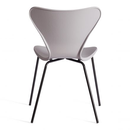 Стул Jacobsen (mod DC 102-1) пластик/металл, 45 х 54.5 х 80 см, Grey (Cерый) /Black (Черный)