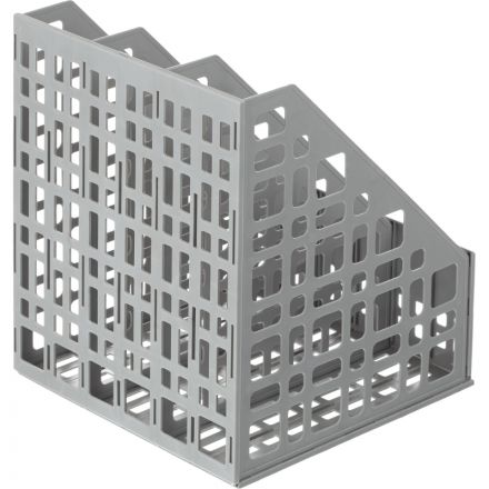 Лоток для бумаг Attache вертикальный 3 отделения серый