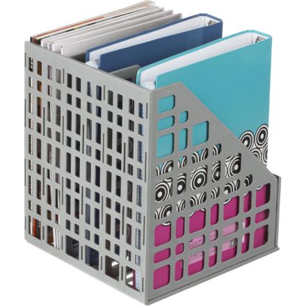 Лоток для бумаг Attache вертикальный 3 отделения серый