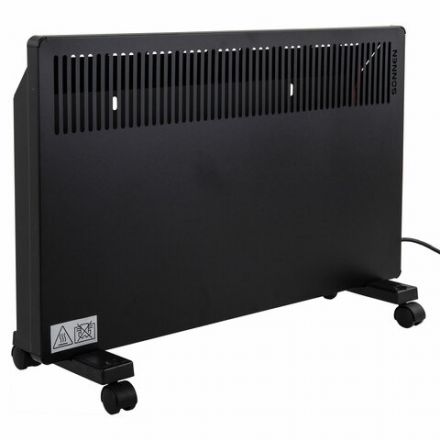 Обогреватель-конвектор SONNEN TEPLO-15, 1500 Вт, Х-образный нагревательный элемент, черный, сделано в России, 457628