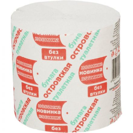 Бумага туалетная 1-сл.ОСТРОВСКАЯ Новинка б/втулки сер 30м, 48рул/уп._Л Бумага туалетная 1-сл.ОСТРОВСКАЯ Новинка б/втулки сер 30м, 48рул/уп._Л