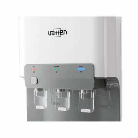 Кулер для воды VATTEN L07WK, напольный, НАГРЕВ/ОХЛАЖДЕНИЕ КОМПРЕССОРНОЕ, бутыль снизу, 3 крана, белый, УТ-00001652