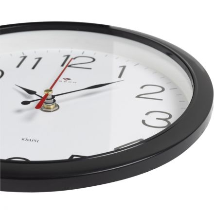 Часы настенные круг d=22см, корпус черный Классика арт.2222-328