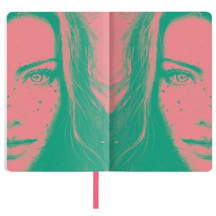 Ежедневник недатированный А5 (138х213 мм), BRAUBERG VISTA, под кожу, гибкий, 136 л., "Eye", 112004