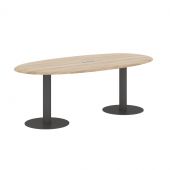 Конференц стол WOST 2211 Бук Тиара/Антрацит 2200х1100х754 Конференц стол WOST 2211 Бук Тиара/Антрацит 2200х1100х754