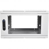 Шкаф настенный телеком. ЦМО разб. 6U (600х650) дверь стекло (ШРН-Э-6.650)