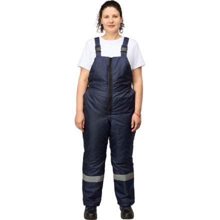 Полукомбинезон рабочий зимний женский з46-ПК синий (р.52-54) 170-176