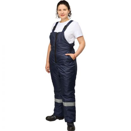 Полукомбинезон рабочий зимний женский з46-ПК синий (р.52-54) 170-176