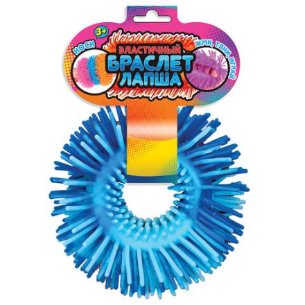 Игрушка-антистресс "ЛАПША" эластичный браслет, ассорти, 1TOY Игрушка-антистресс "ЛАПША" эластичный браслет, ассорти, 1TOY